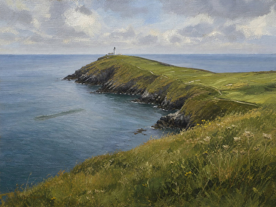 Painting of the Old Head of Kinsale lighthouse, County Cork