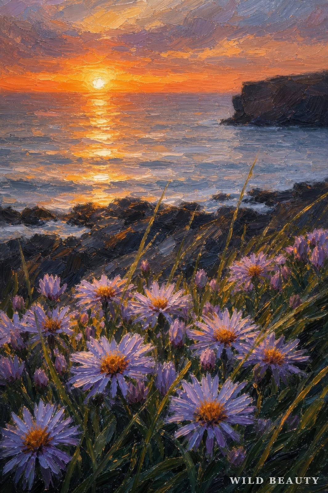 Wildflowers at Sunset, Kilkee